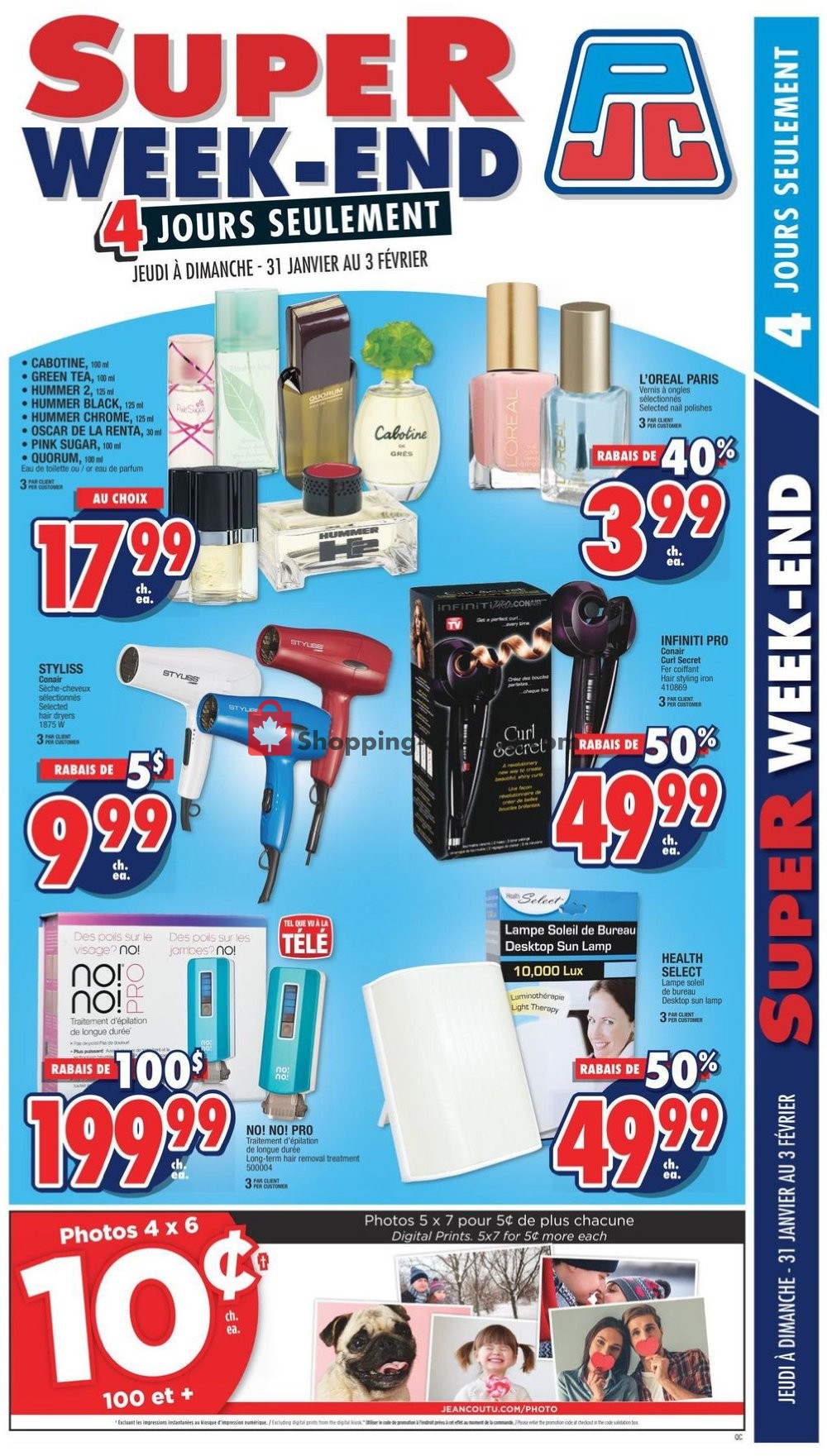 Jean Coutu Pharmacy flyer from Thursday January 31, 2019 to Sunday February 3, 2019 - page 1
