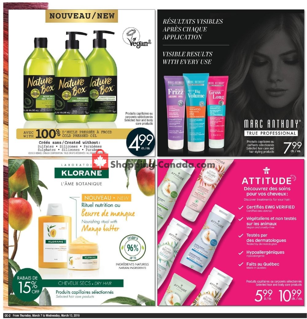 Jean Coutu Pharmacy flyer from Thursday March 7, 2019 to Wednesday March 13, 2019 - page 2