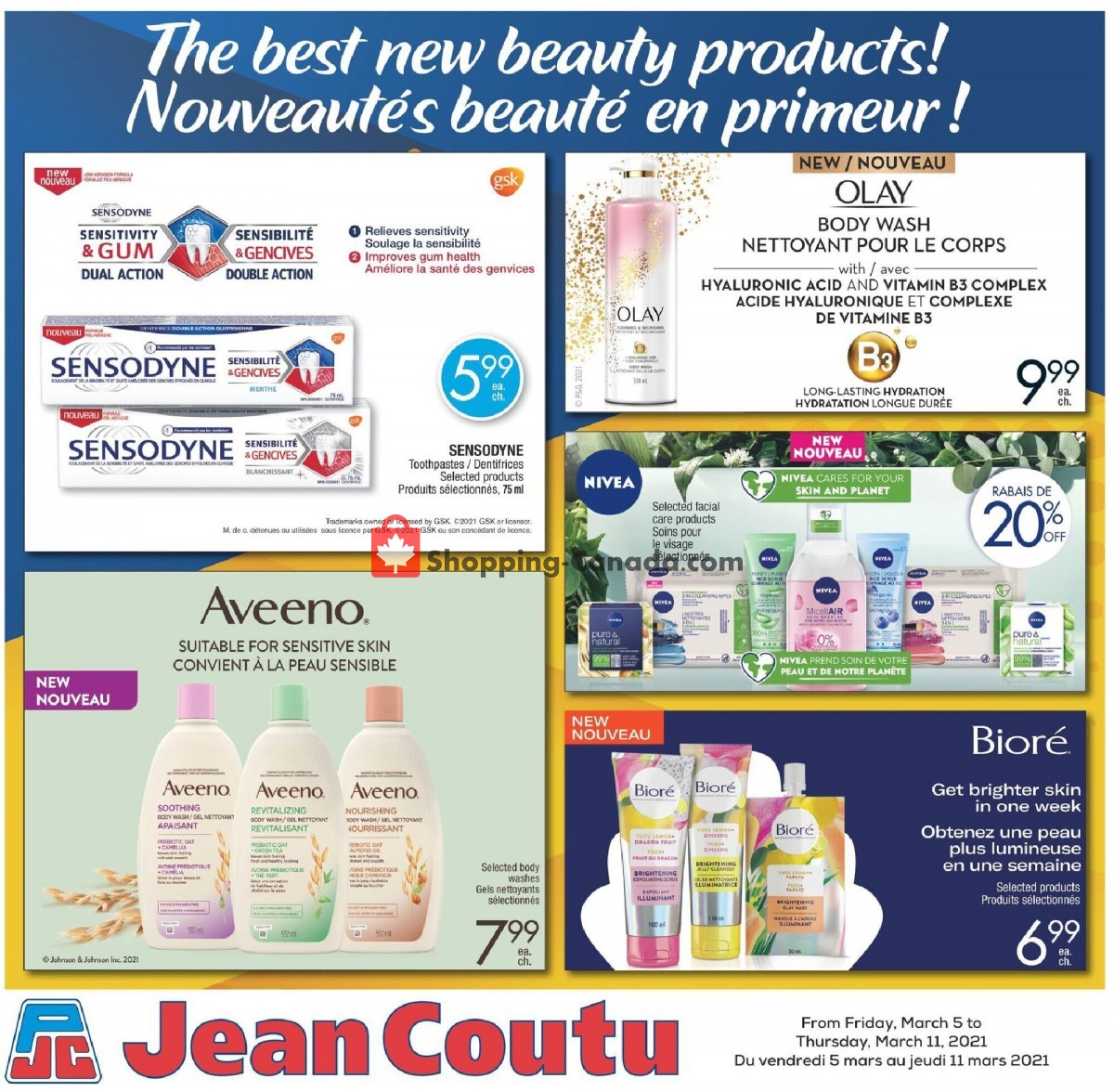 Jean Coutu Pharmacy flyer from Friday March 5, 2021 to Thursday March 11, 2021 - page 1