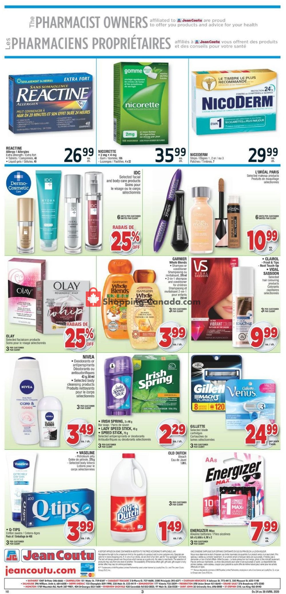 Jean Coutu Pharmacy flyer from Friday April 24, 2020 to Thursday April 30, 2020 - page 3