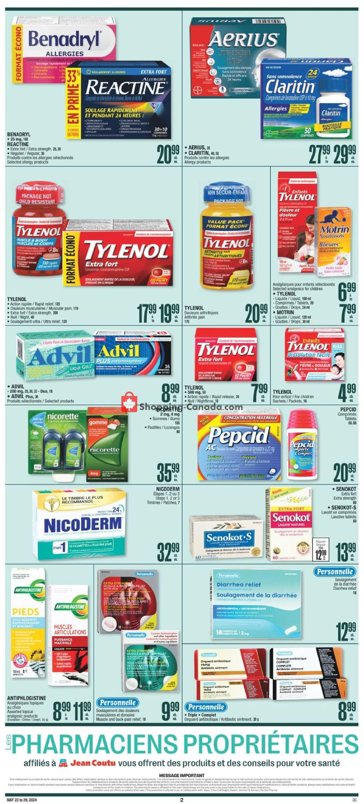 Jean Coutu Pharmacy flyer from Thursday May 23, 2024 to Wednesday May 29, 2024 - page 3