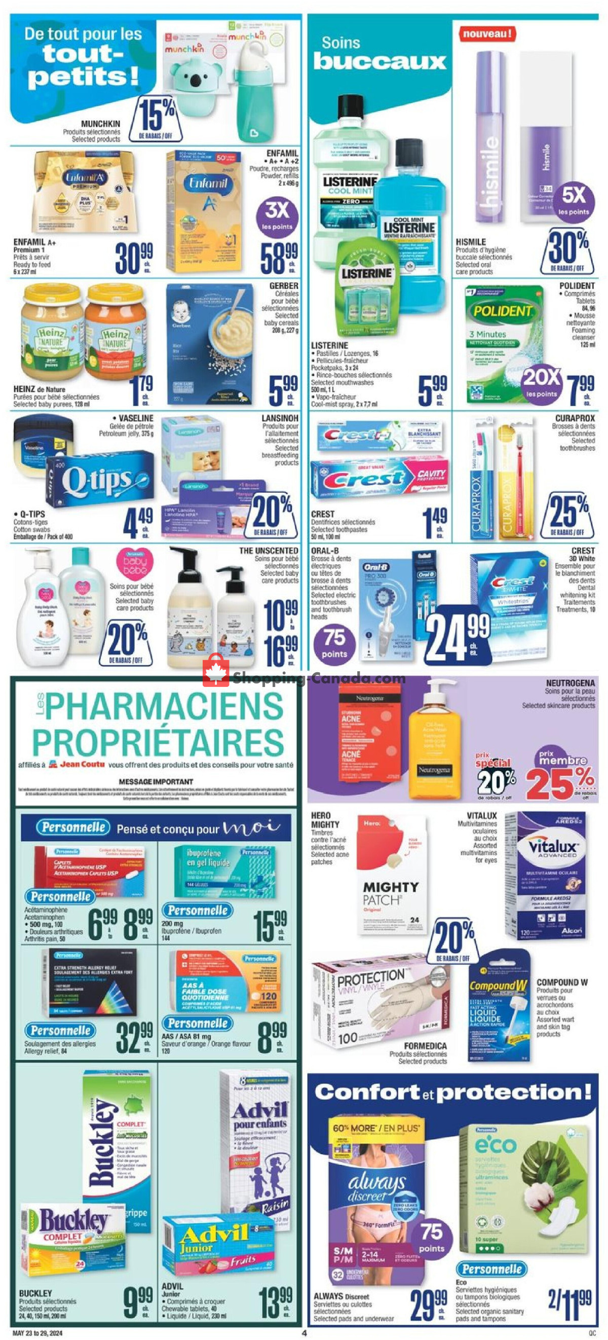 Jean Coutu Pharmacy flyer from Thursday May 23, 2024 to Wednesday May 29, 2024 - page 8