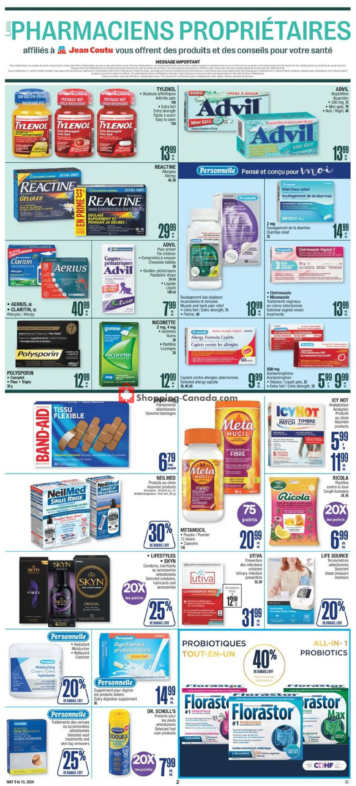 Jean Coutu Pharmacy flyer from Thursday May 9, 2024 to Wednesday May 15, 2024 - page 4