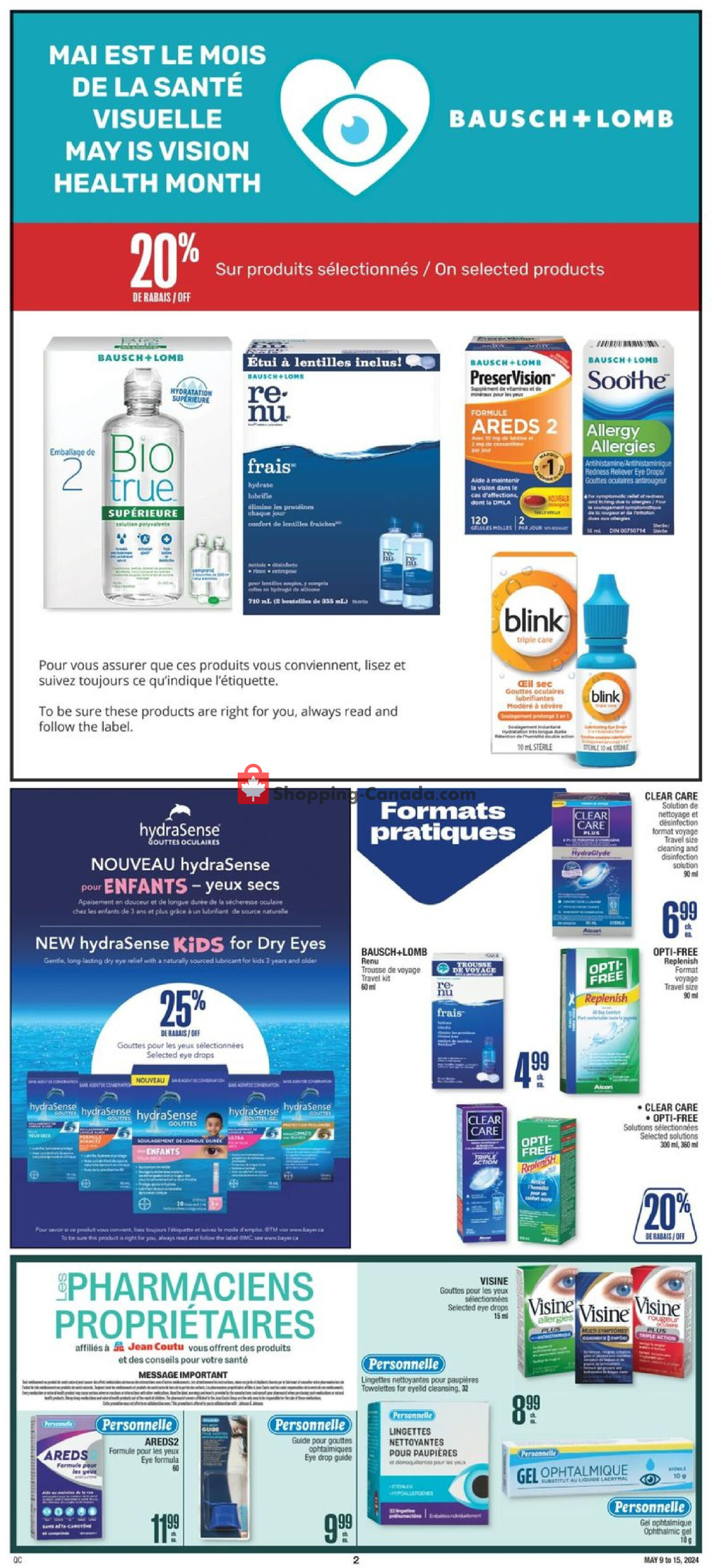 Jean Coutu Pharmacy flyer from Thursday May 9, 2024 to Wednesday May 15, 2024 - page 5