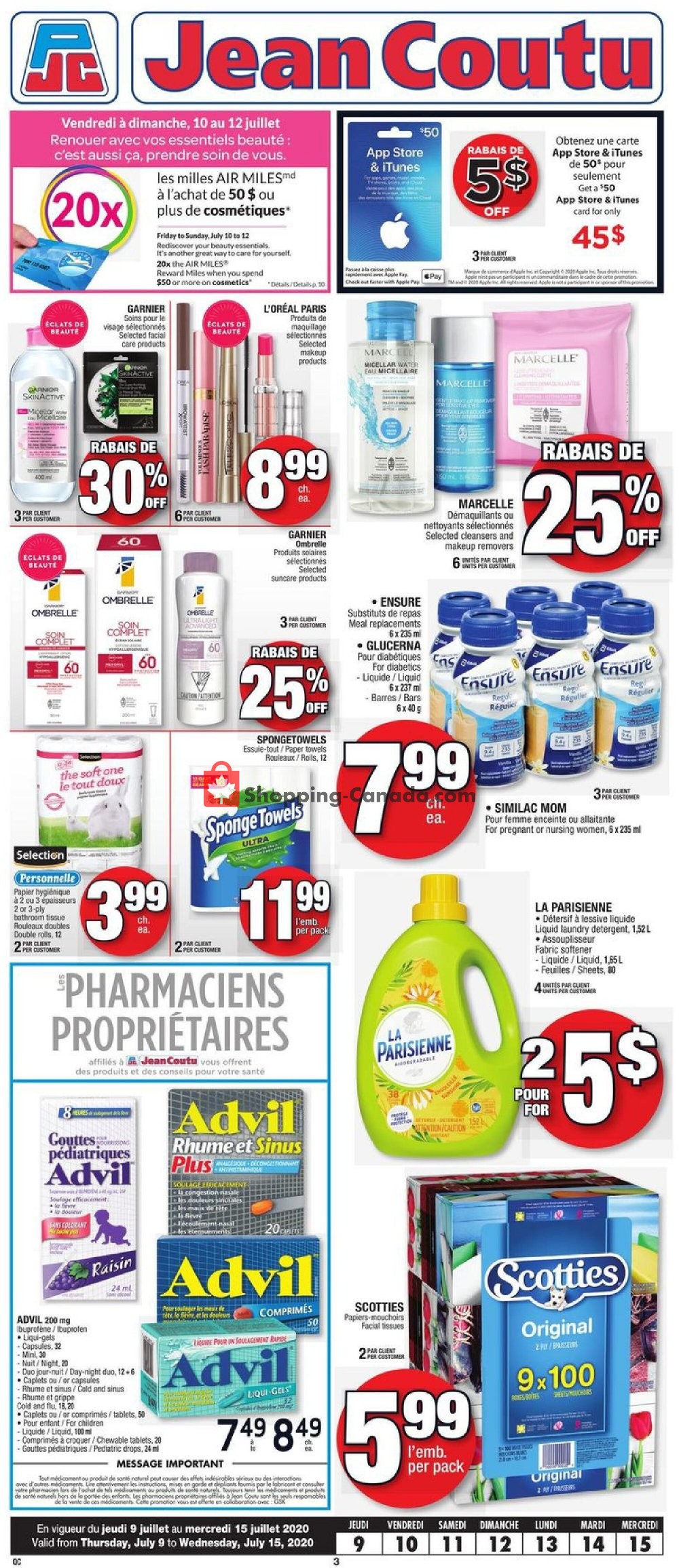 Jean Coutu Pharmacy flyer from Thursday July 9, 2020 to Wednesday July 15, 2020 - page 2