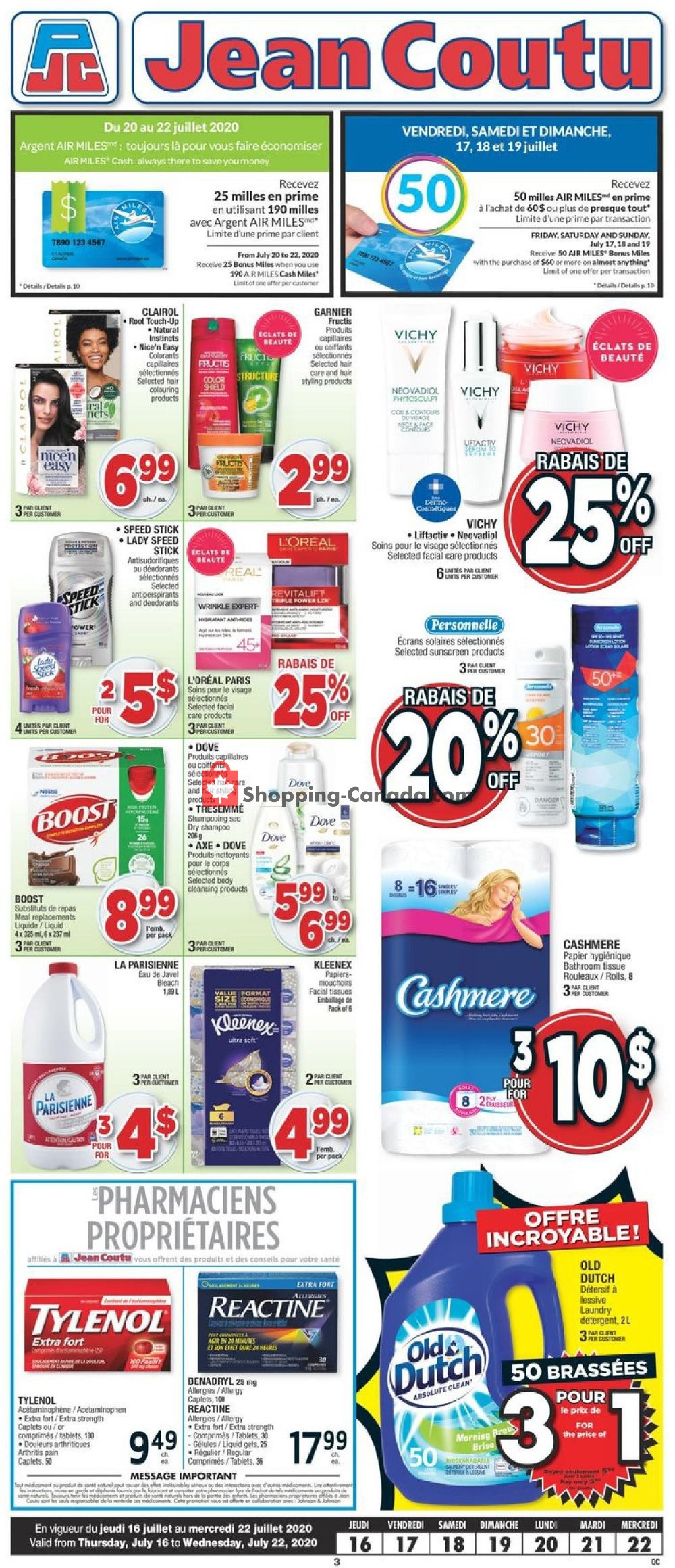 Jean Coutu Pharmacy flyer from Thursday July 16, 2020 to Wednesday July 22, 2020 - page 2