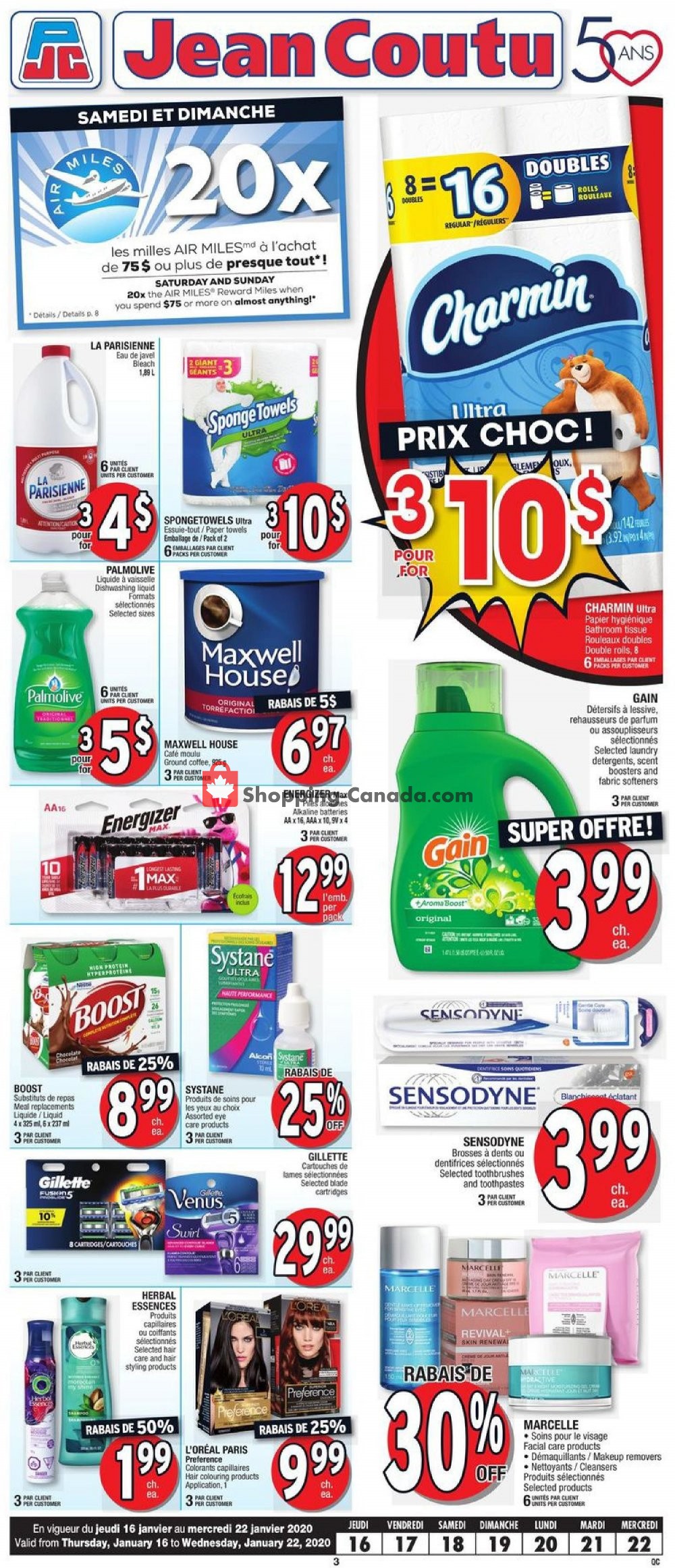 Jean Coutu Pharmacy flyer from Thursday January 16, 2020 to Wednesday January 22, 2020 - page 2