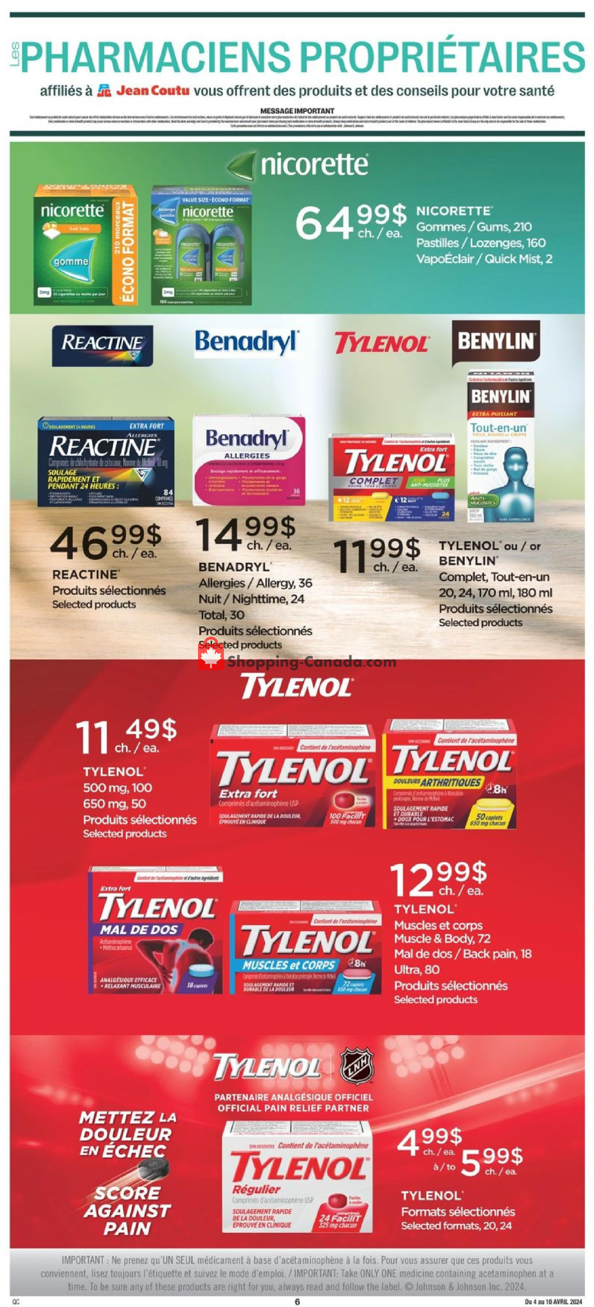 Jean Coutu Pharmacy flyer from Thursday April 4, 2024 to Wednesday April 10, 2024 - page 5
