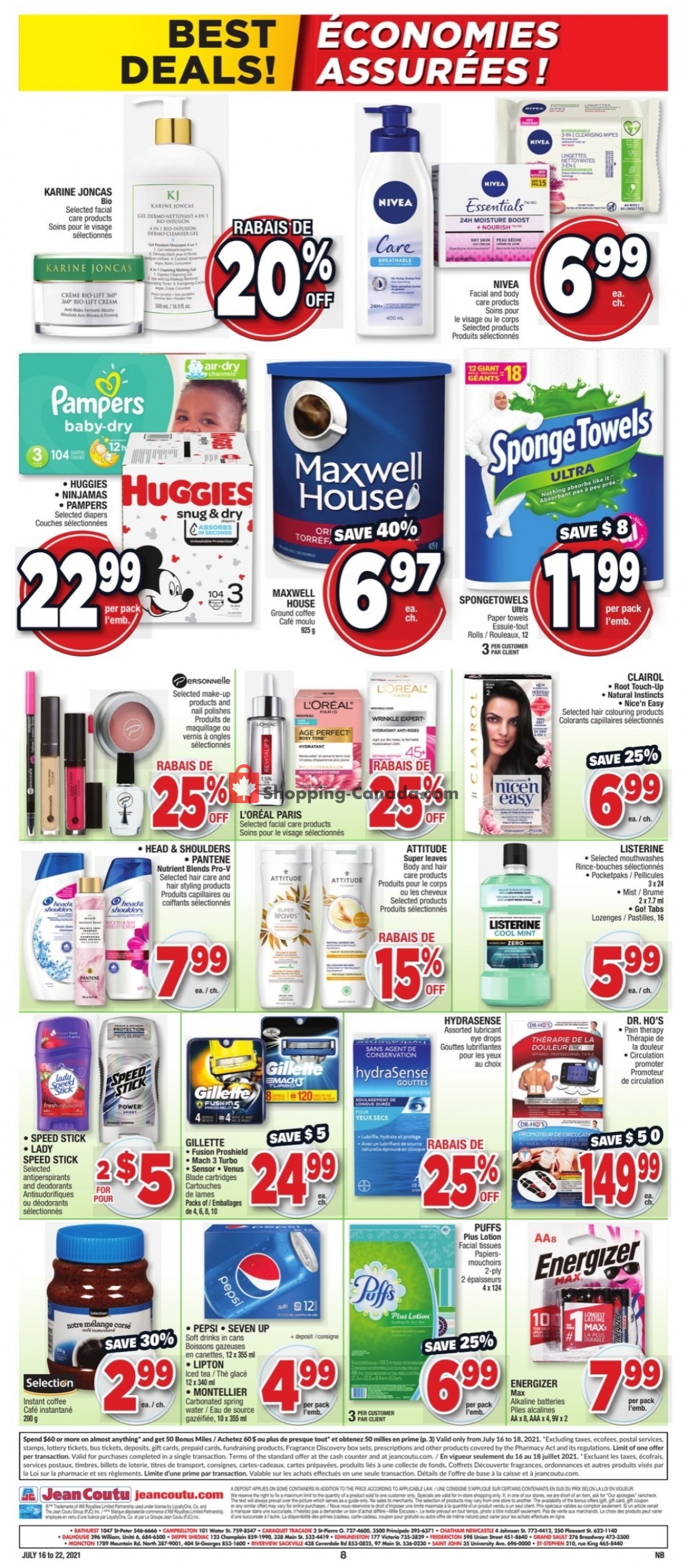 Jean Coutu Pharmacy flyer from Friday July 16, 2021 to Thursday July 22, 2021 - page 8
