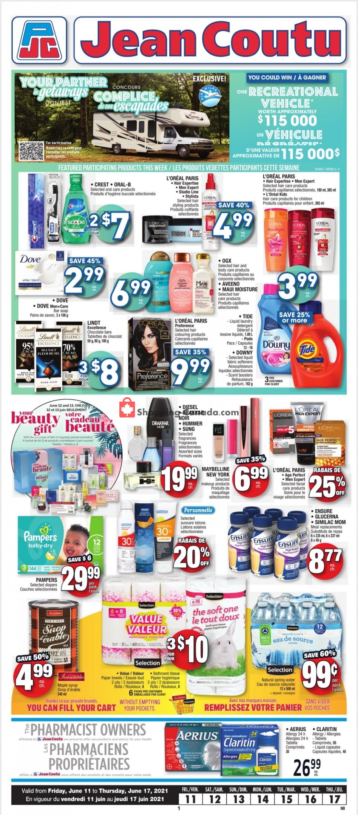 Jean Coutu Pharmacy flyer from Friday June 11, 2021 to Thursday June 17, 2021 - page 1