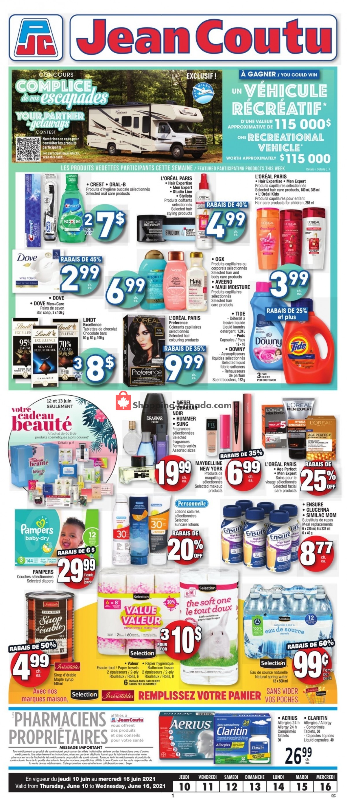 Jean Coutu Pharmacy flyer from Thursday June 10, 2021 to Wednesday June 16, 2021 - page 1