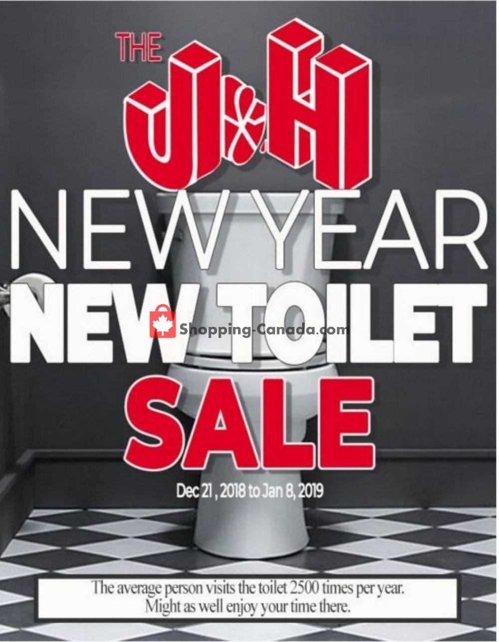 J&H Builder's Warehouse flyer from Friday December 21, 2018 to Tuesday January 8, 2019 - page 1