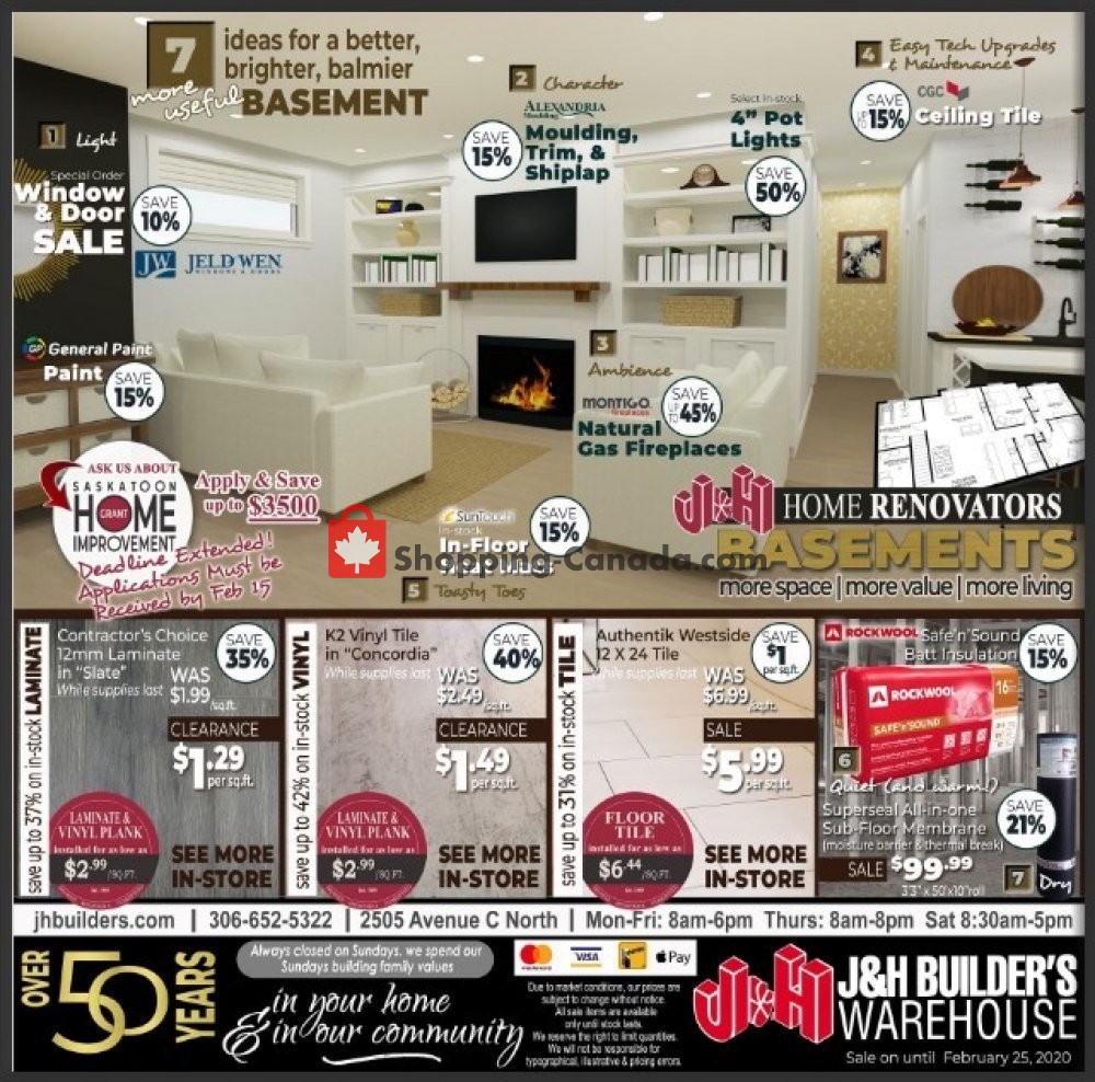 J&H Builder's Warehouse flyer from Wednesday February 5, 2020 to Tuesday February 25, 2020 - page 4