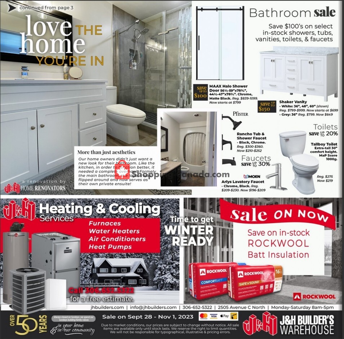 J&H Builder's Warehouse flyer from Thursday September 28, 2023 to Wednesday November 1, 2023 - page 4