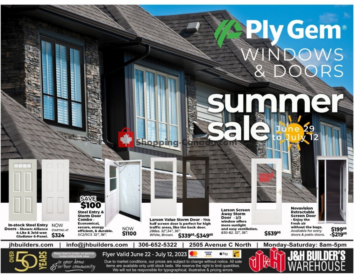 J&H Builder's Warehouse flyer from Thursday June 22, 2023 to Wednesday July 12, 2023 - page 8