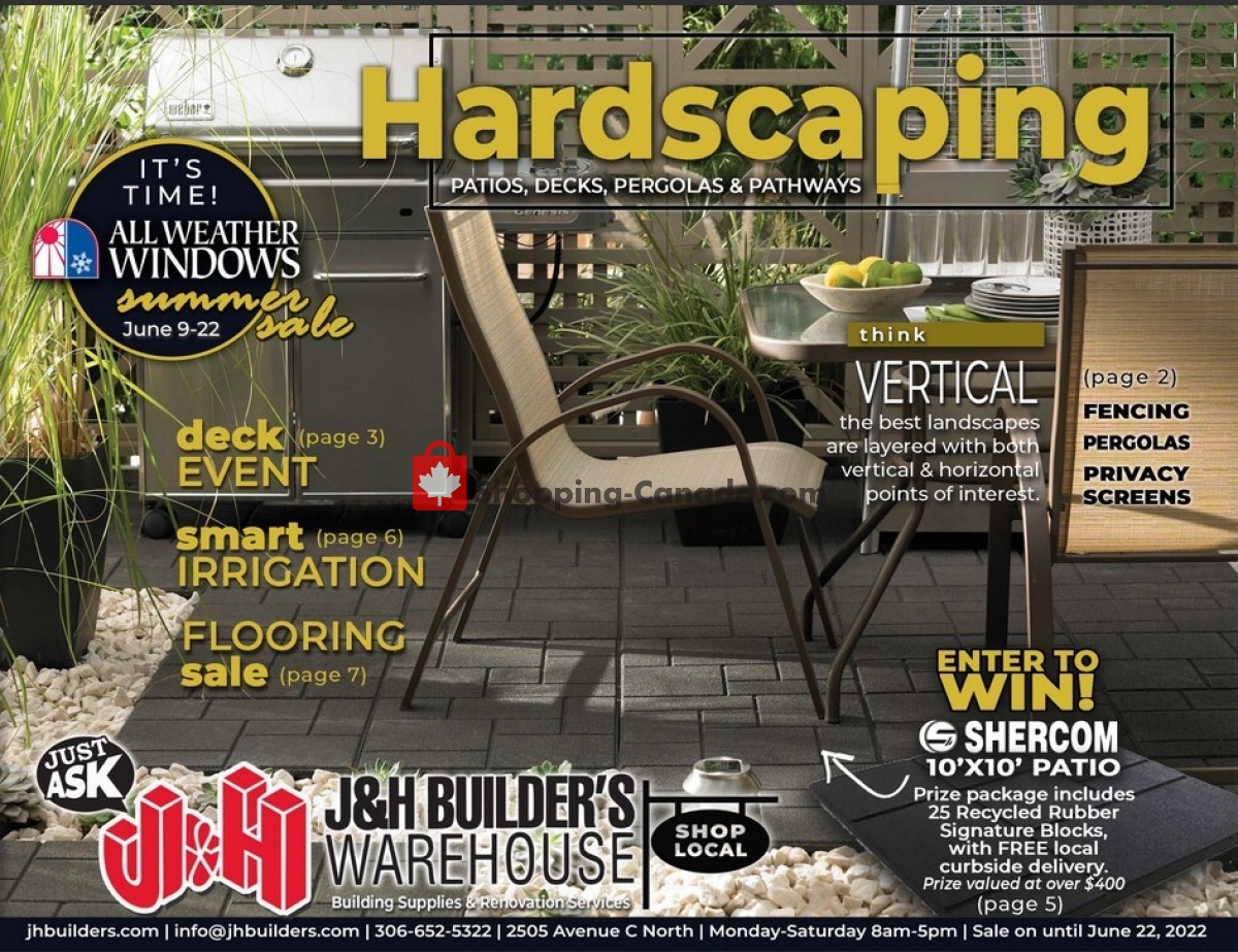 J&H Builder's Warehouse flyer from Thursday June 9, 2022 to Wednesday June 22, 2022 - page 1