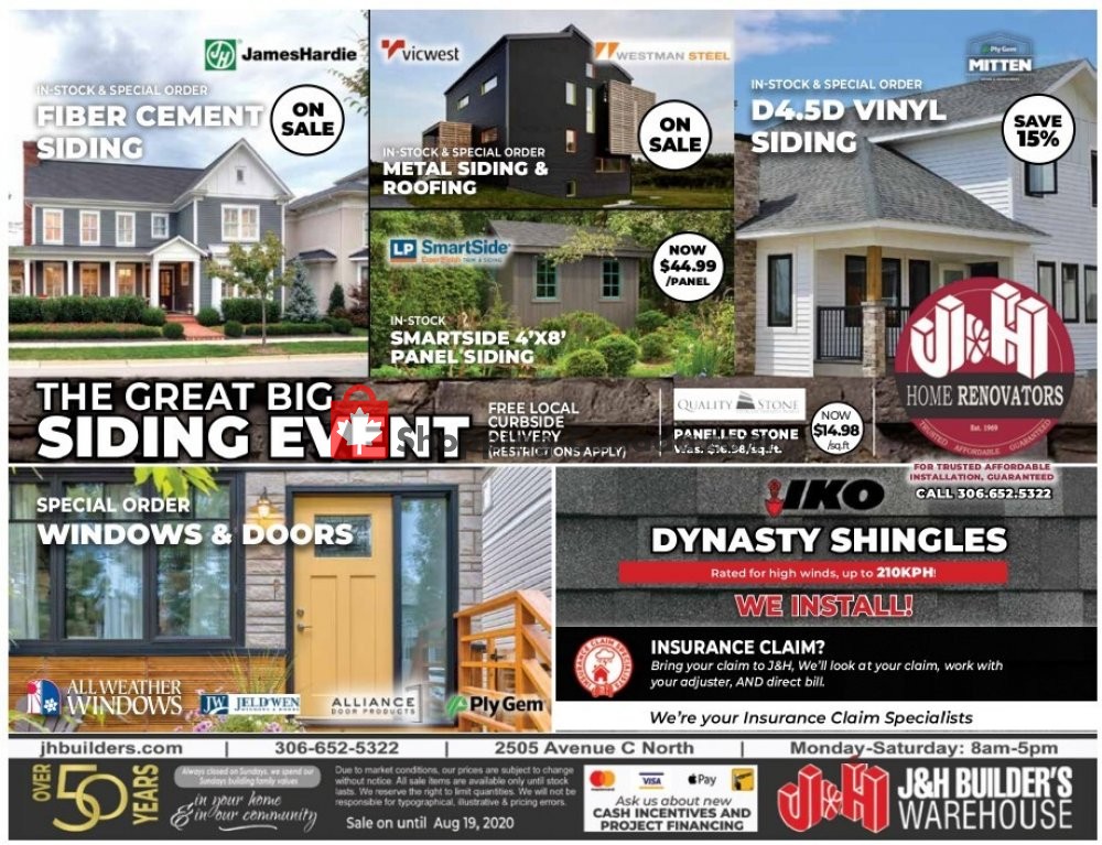 J&H Builder's Warehouse flyer from Friday July 31, 2020 to Wednesday August 19, 2020 - page 8