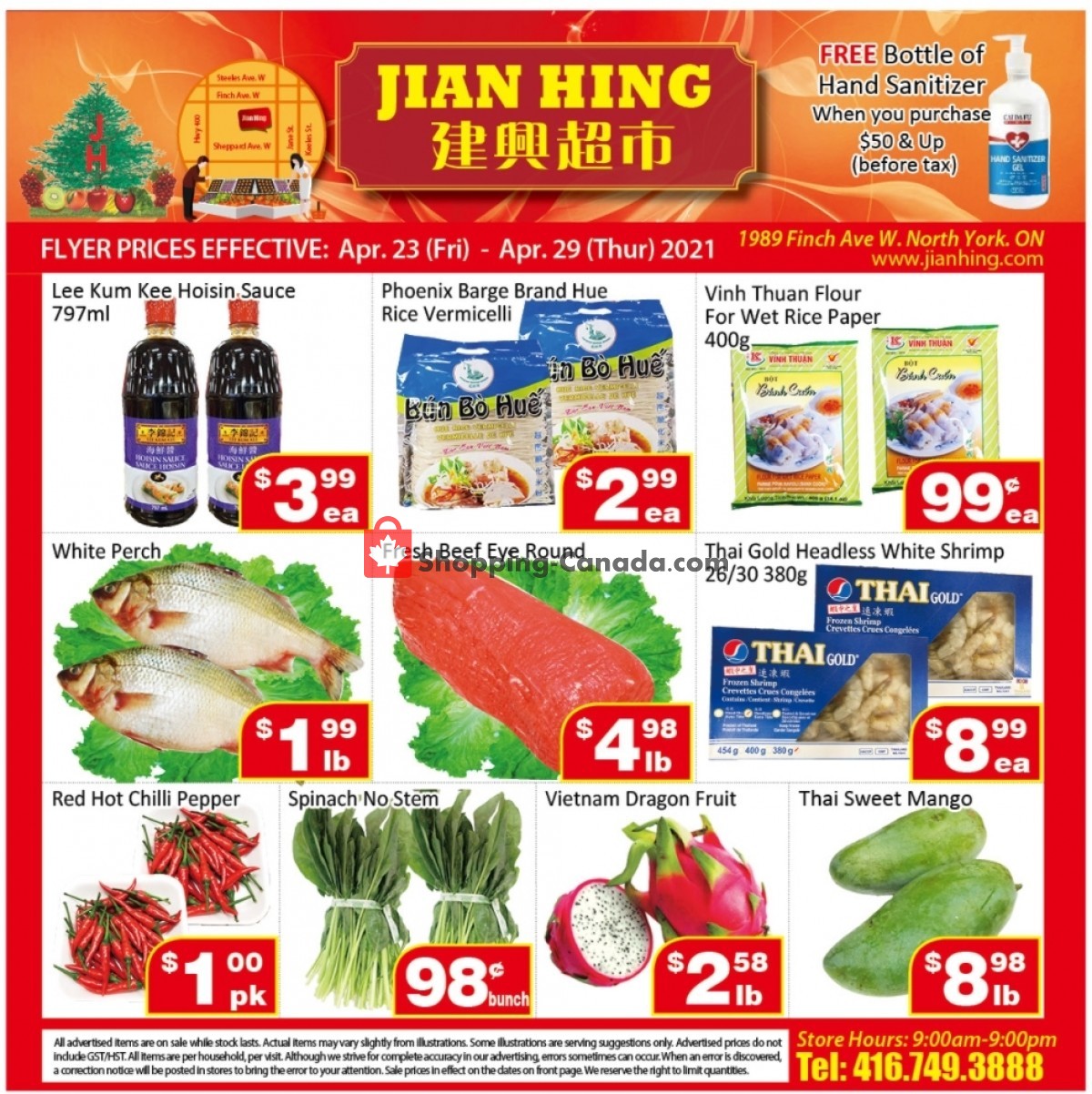 Jian Hing Supermarket flyer from Friday April 23, 2021 to Thursday April 29, 2021 - page 1