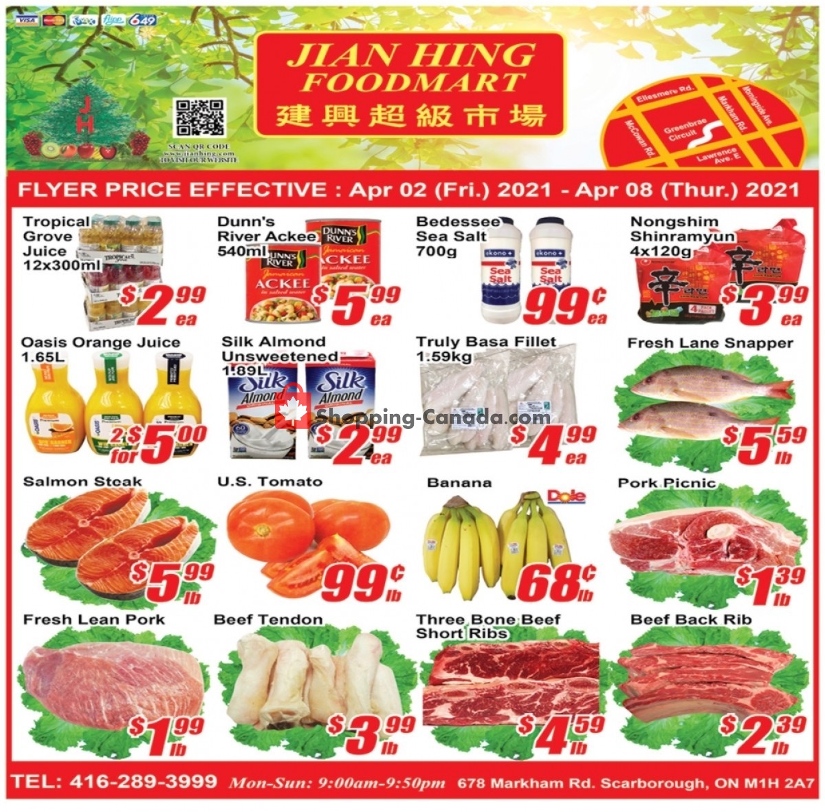 Jian Hing Supermarket flyer from Friday April 2, 2021 to Thursday April 8, 2021 - page 1