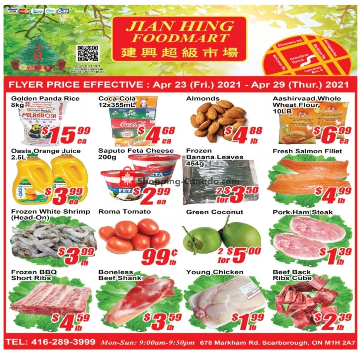 Jian Hing Supermarket flyer from Friday April 23, 2021 to Thursday April 29, 2021 - page 1