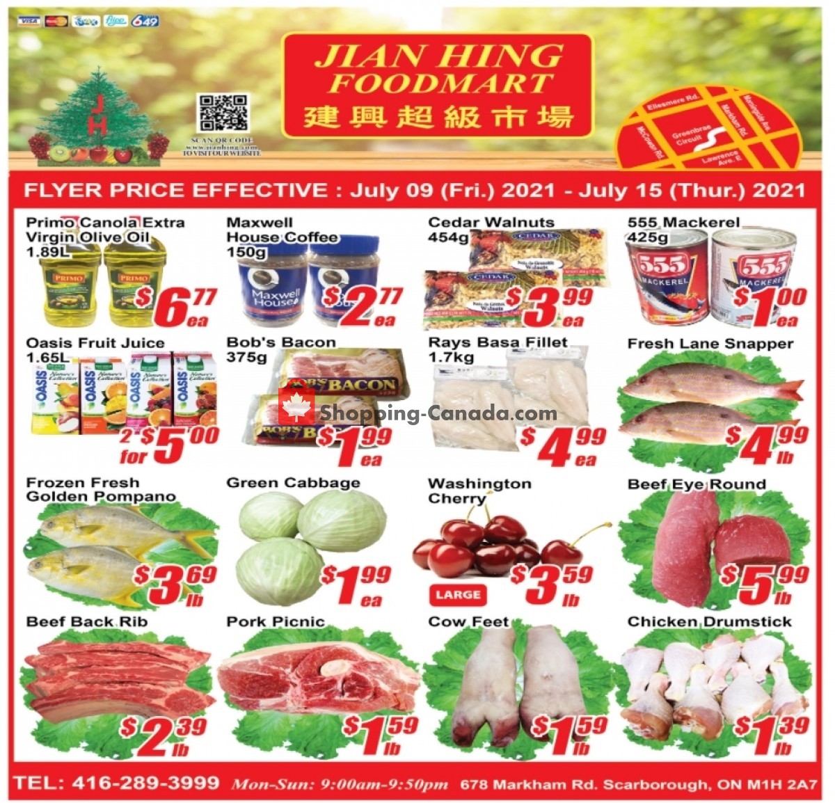 Jian Hing Supermarket flyer from Friday July 9, 2021 to Thursday July 15, 2021 - page 1