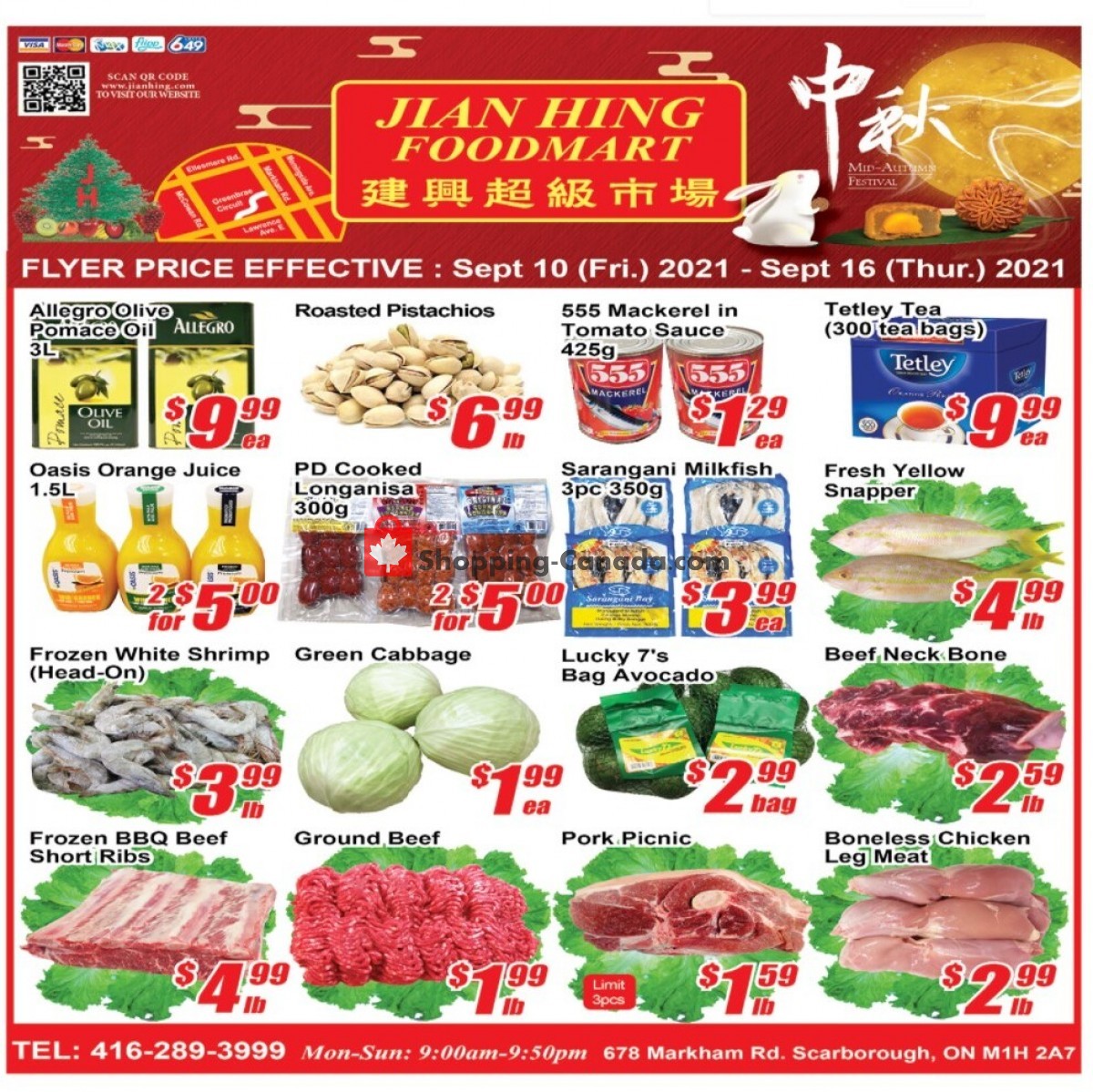 Jian Hing Supermarket flyer from Friday September 10, 2021 to Thursday September 16, 2021 - page 1