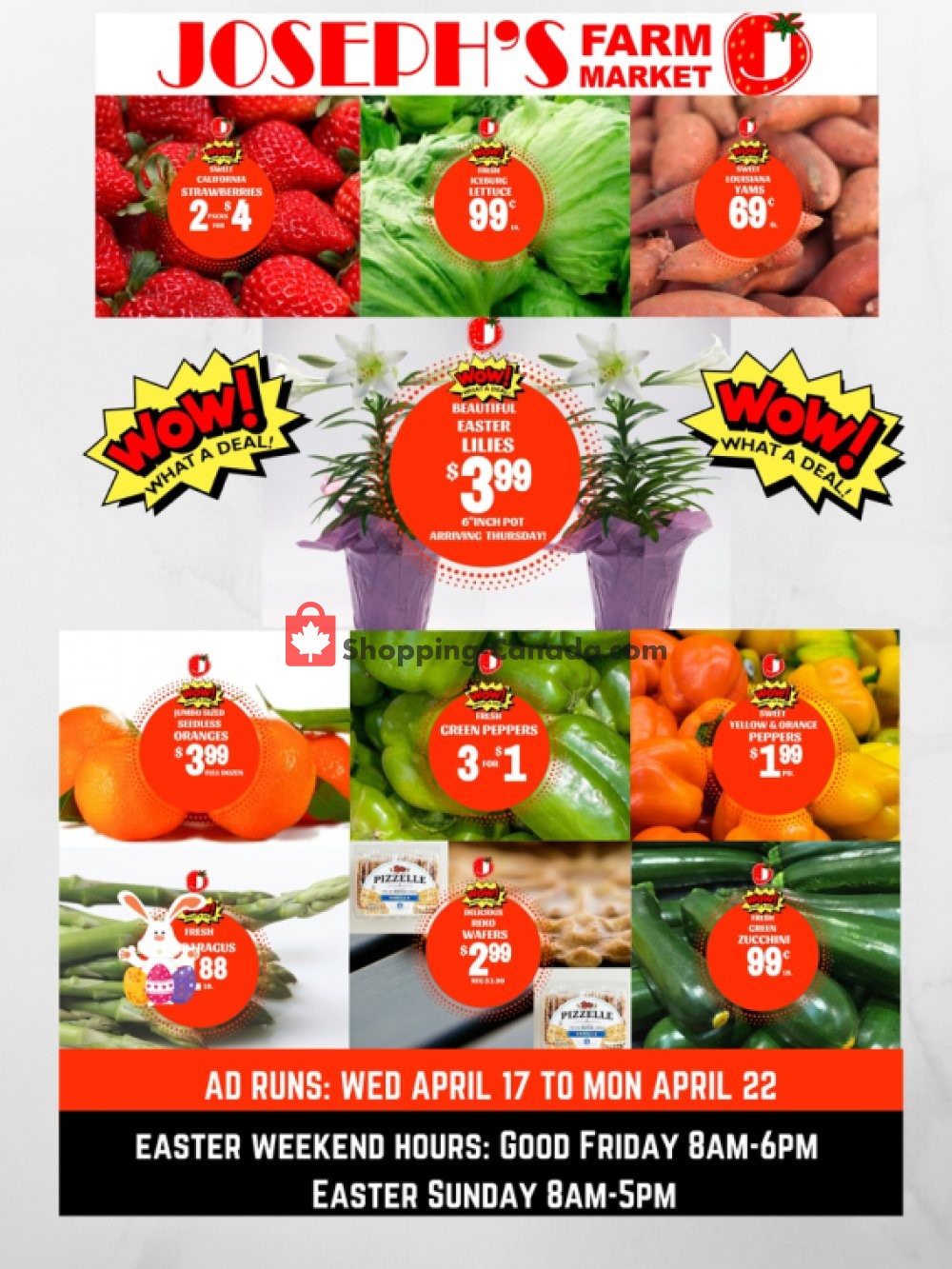 Joseph's Farm Market flyer from Wednesday April 17, 2019 to Monday April 22, 2019 - page 1