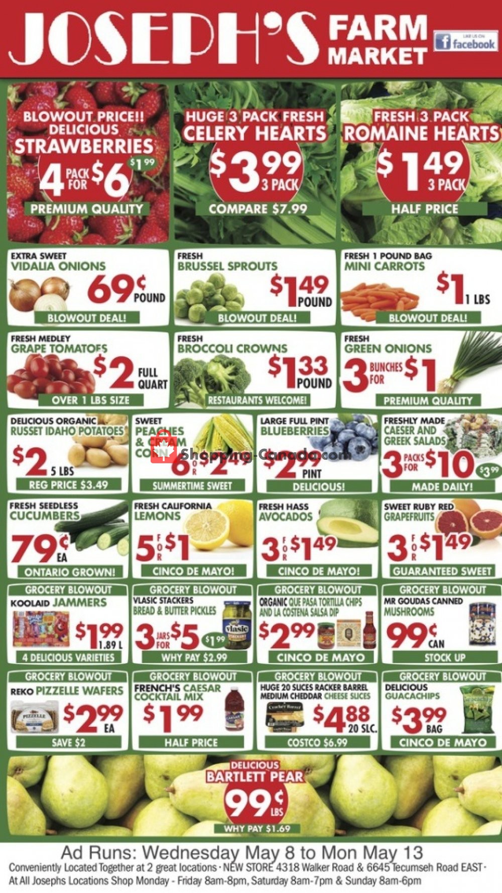 Joseph's Farm Market flyer from Wednesday May 8, 2019 to Monday May 13, 2019 - page 1