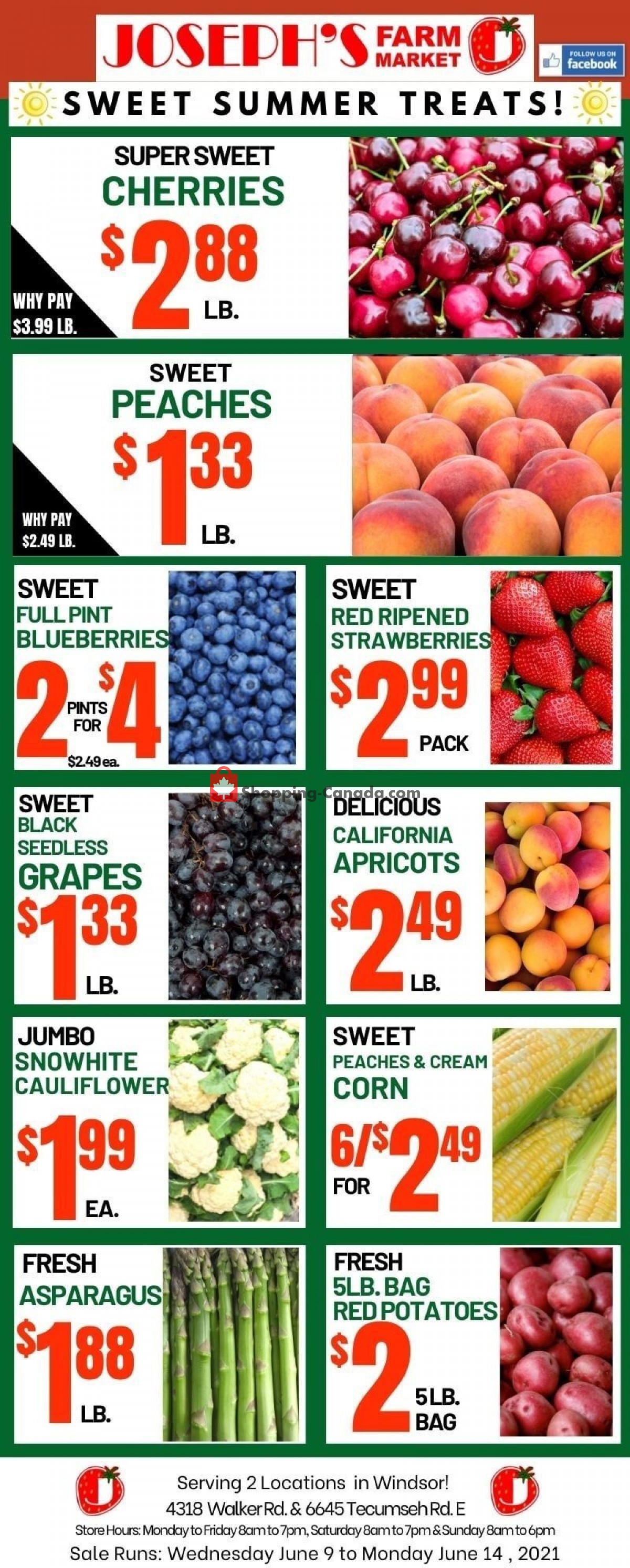 Joseph's Farm Market flyer from Wednesday June 9, 2021 to Monday June 14, 2021 - page 1
