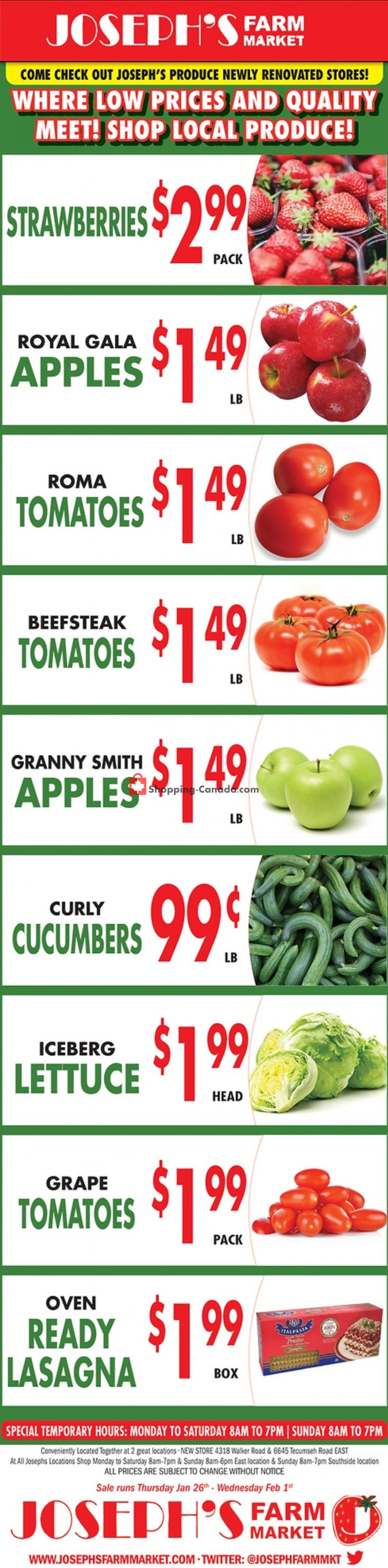 Joseph's Farm Market flyer from Thursday January 26, 2023 to Wednesday February 1, 2023 - page 1