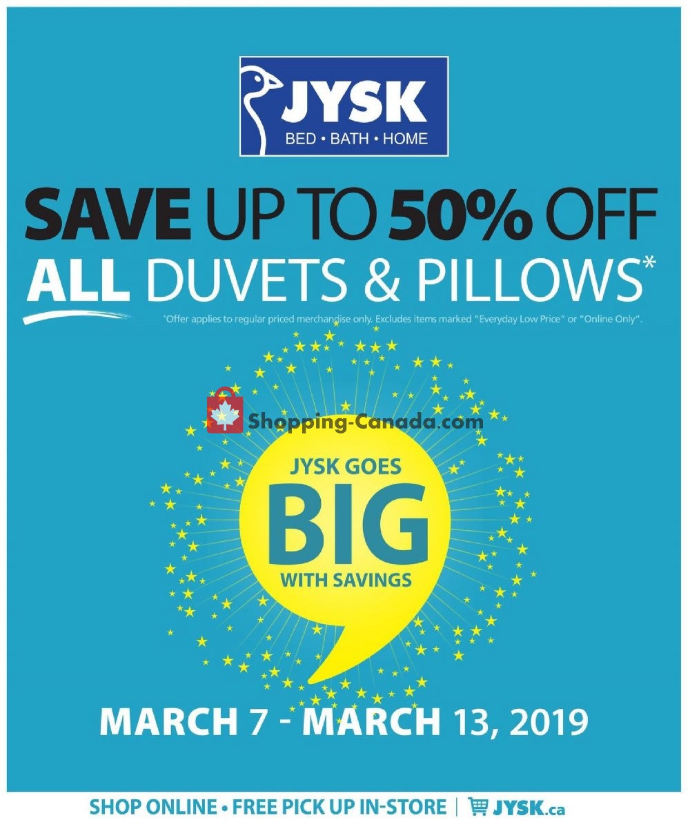 JYSK flyer from Thursday March 7, 2019 to Wednesday March 13, 2019 - page 1