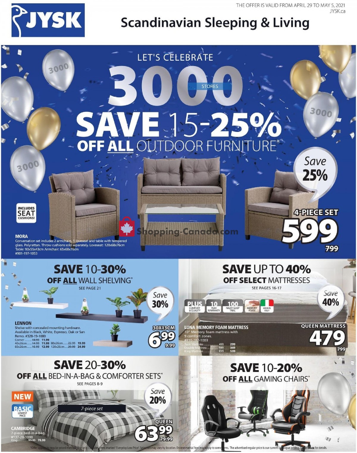 JYSK flyer from Thursday April 29, 2021 to Wednesday May 5, 2021 - page 1