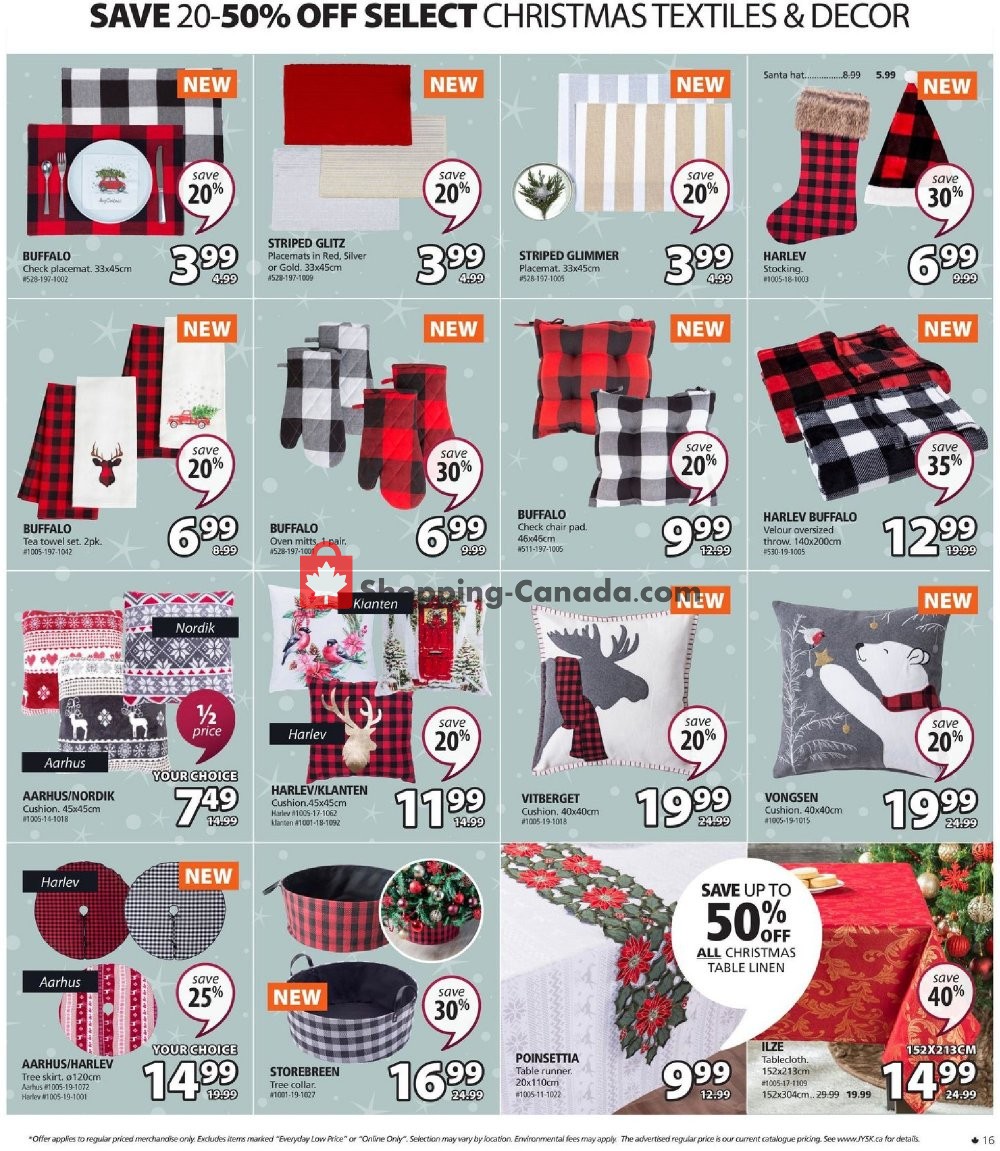 JYSK flyer from Thursday November 7, 2019 to Wednesday November 13, 2019 - page 16
