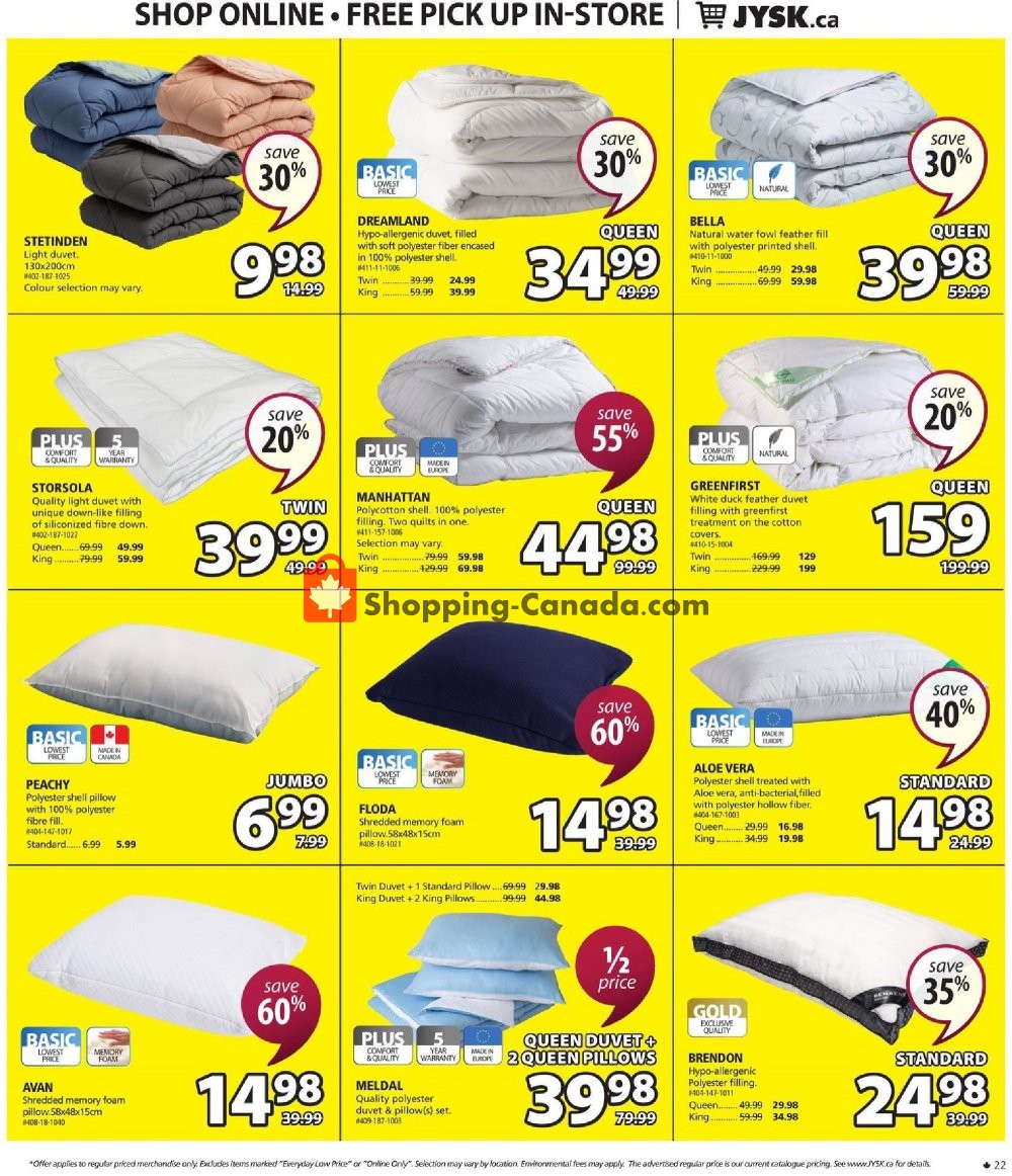 JYSK flyer from Thursday November 7, 2019 to Wednesday November 13, 2019 - page 22
