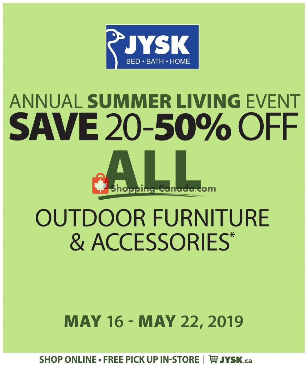 JYSK flyer from Thursday May 16, 2019 to Wednesday May 22, 2019 - page 1