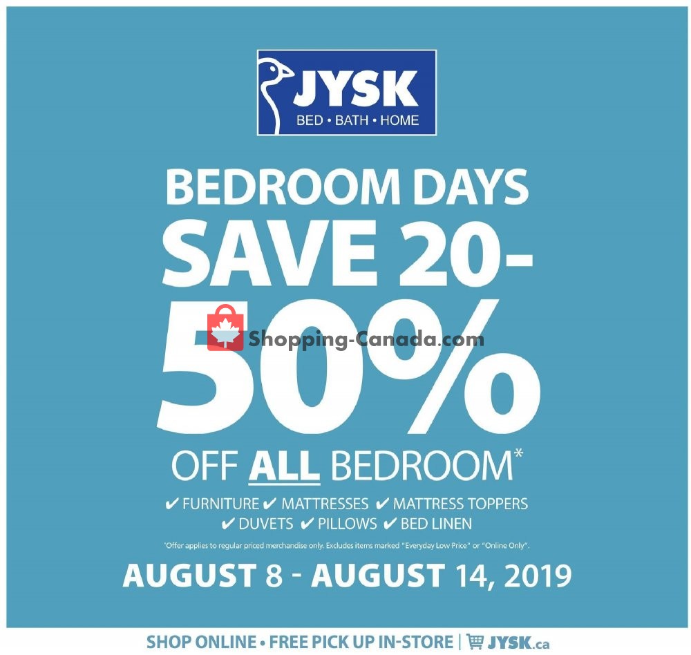 JYSK flyer from Thursday August 8, 2019 to Wednesday August 14, 2019 - page 1