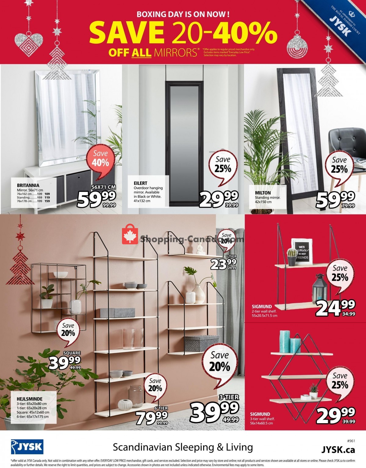 JYSK Canada, flyer (Boxing Day) December 15 December 24, 2022