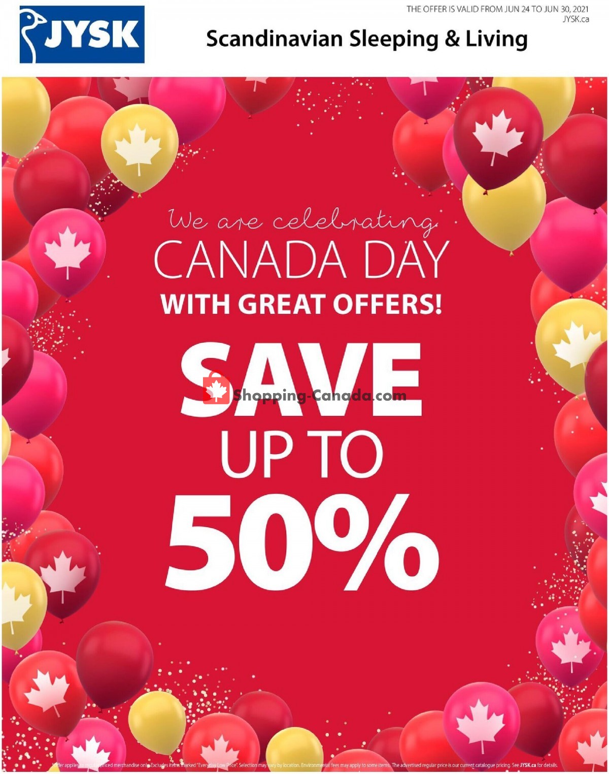 JYSK Canada, flyer (Canada Day With Great Offers) June 24 June 30