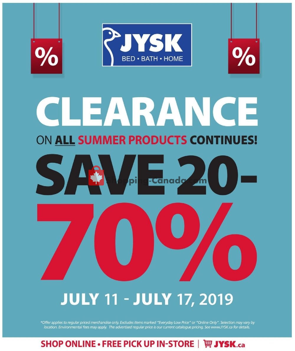 JYSK flyer from Thursday July 11, 2019 to Wednesday July 17, 2019 - page 1