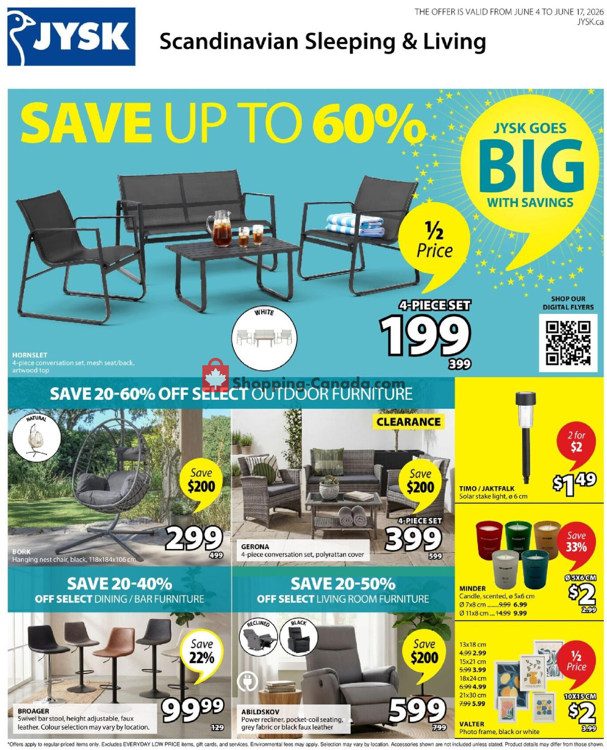 JYSK flyer from Thursday June 4, 2026 to Wednesday June 17, 2026 - page 1