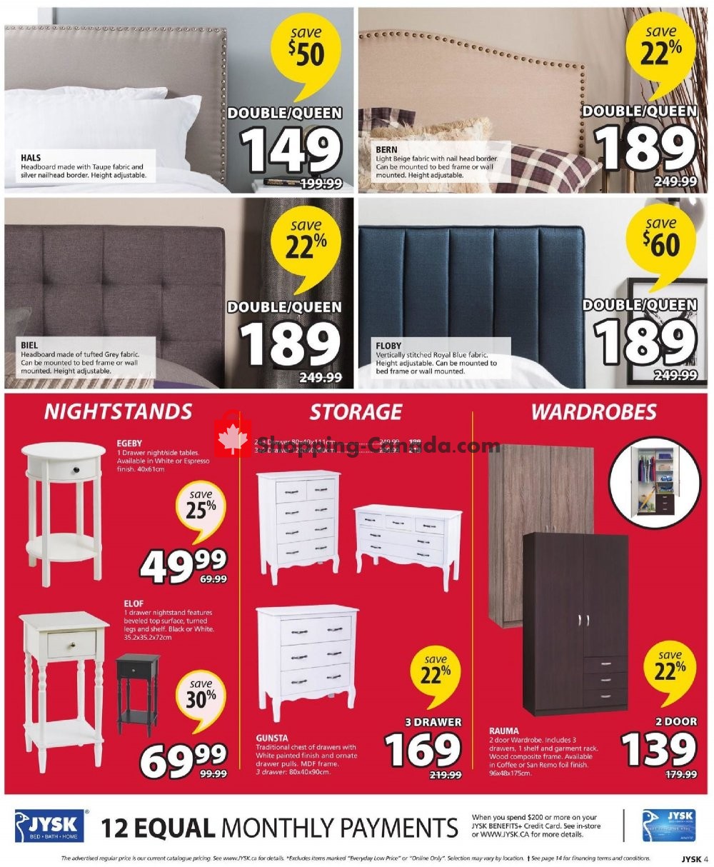 JYSK flyer from Thursday October 11, 2018 to Wednesday October 17, 2018 - page 4