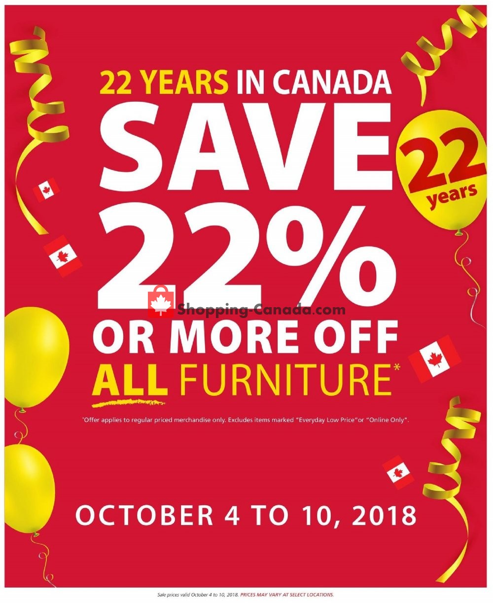 JYSK flyer from Thursday October 4, 2018 to Wednesday October 10, 2018 - page 22