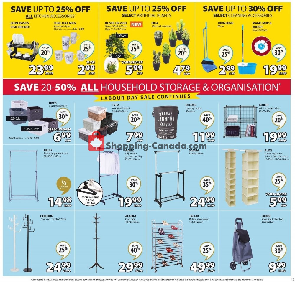 JYSK flyer from Thursday September 5, 2019 to Wednesday September 11, 2019 - page 20