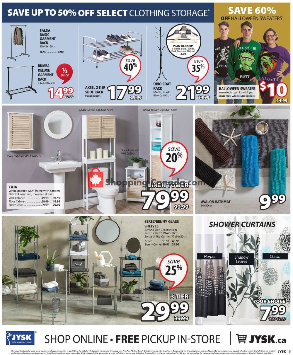 JYSK flyer from Thursday October 25, 2018 to Wednesday October 31, 2018 - page 17