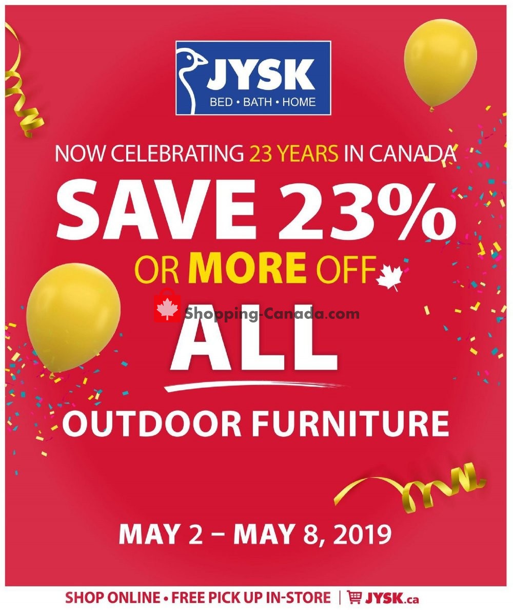 JYSK flyer from Thursday May 2, 2019 to Wednesday May 8, 2019 - page 1