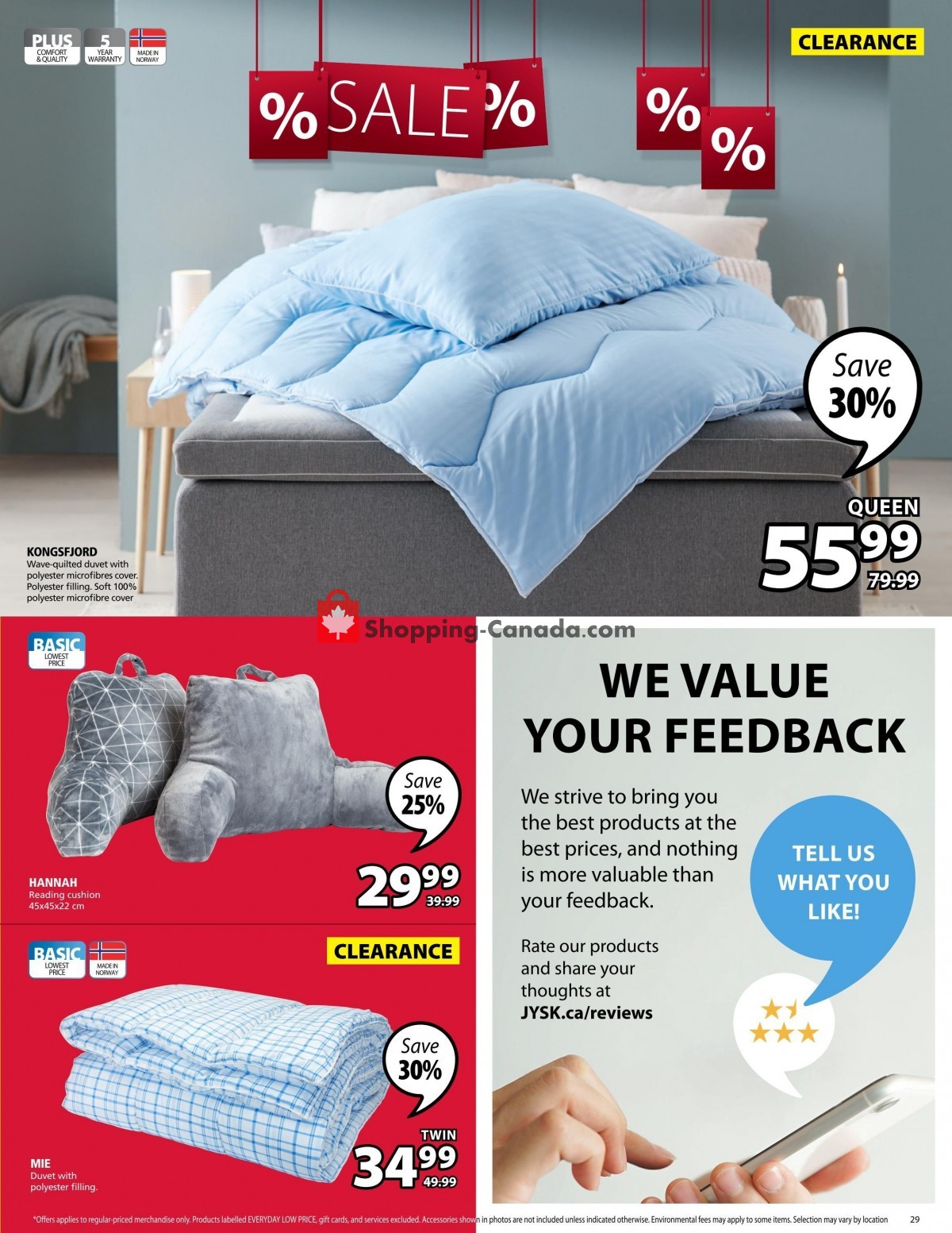 JYSK flyer from Thursday January 19, 2023 to Wednesday January 25, 2023 - page 29
