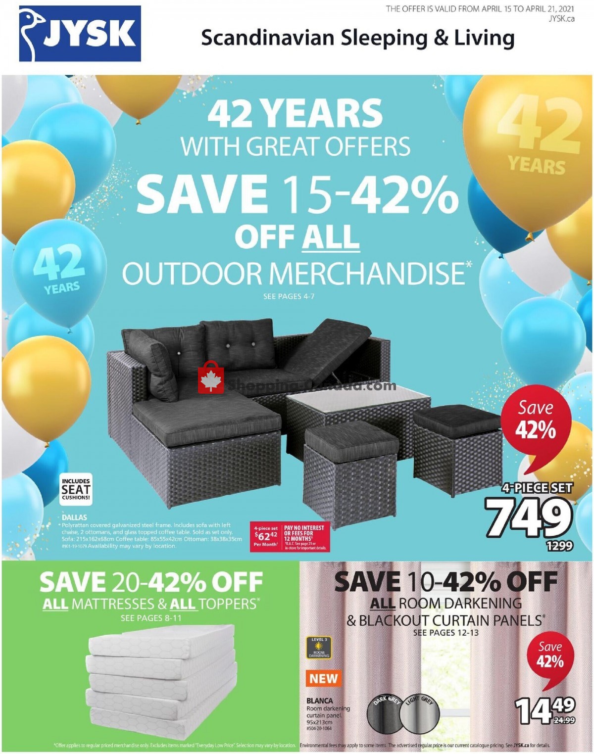 JYSK flyer from Thursday April 15, 2021 to Wednesday April 21, 2021 - page 1