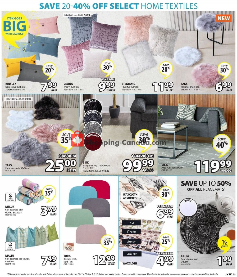 JYSK Canada, flyer (Scandinavian Sleeping and Living) March 5