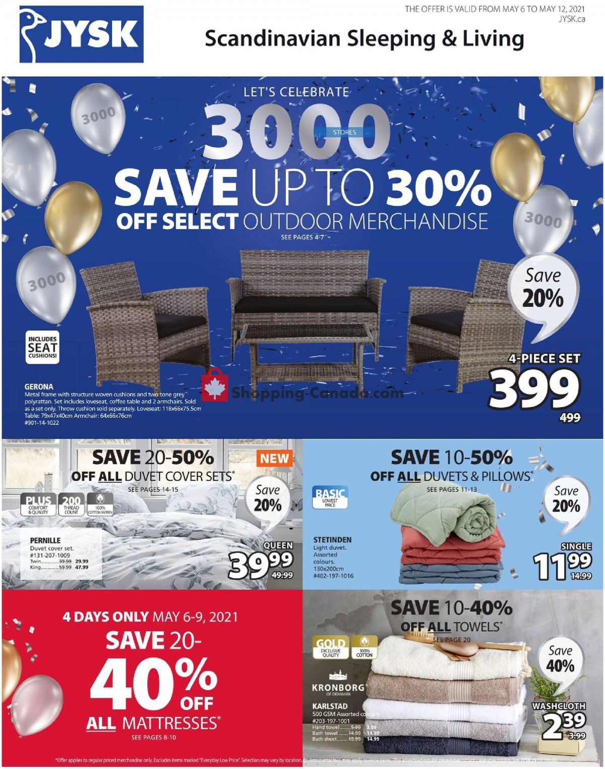 JYSK flyer from Thursday May 6, 2021 to Wednesday May 12, 2021 - page 1