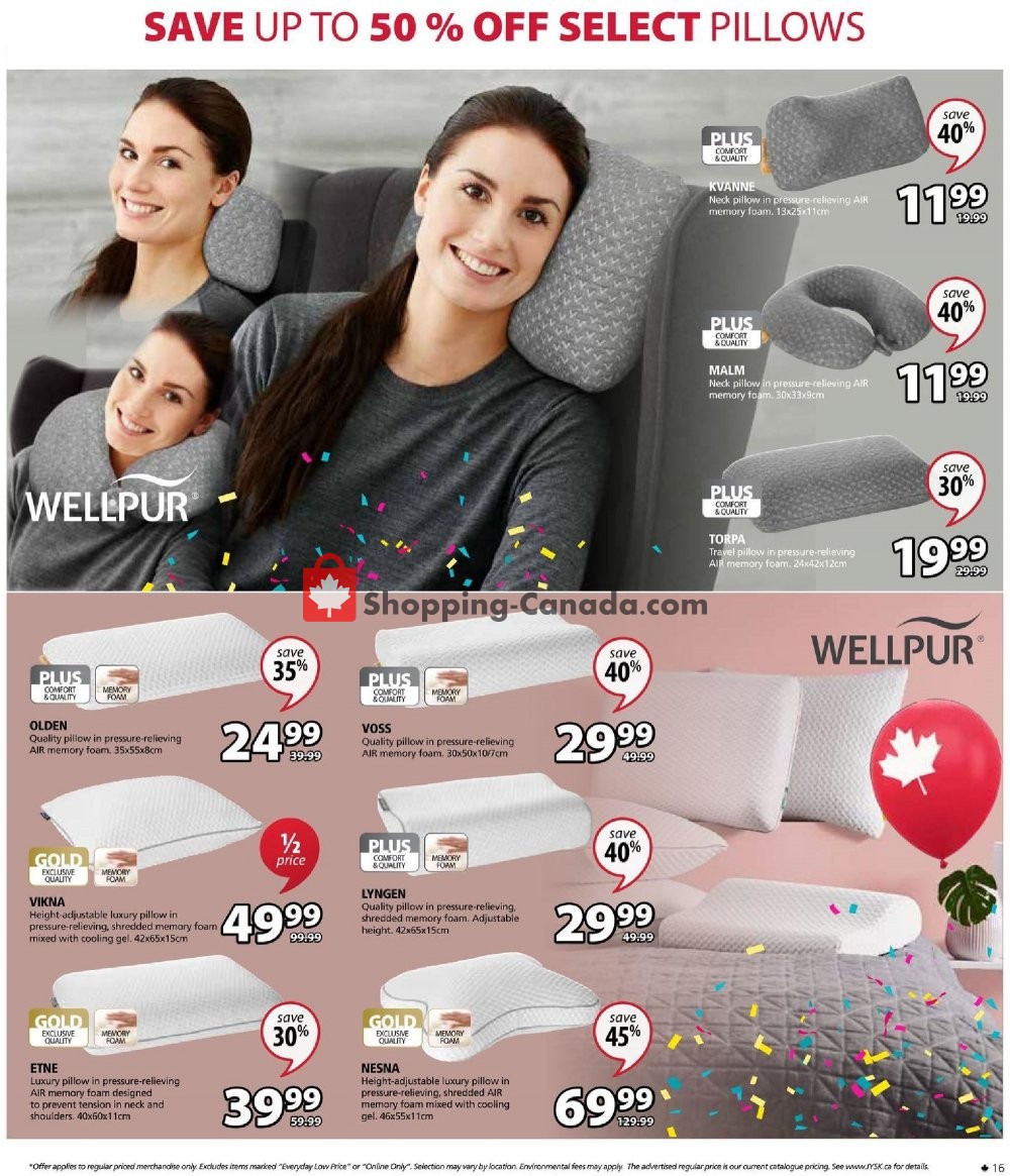 JYSK Canada, flyer (Special Offer) October 3 October 9, 2019 Shopping Canada